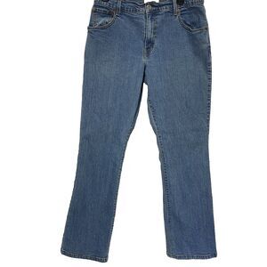 LEVIS 550 Jeans Boot Cut Stretch Denim Y2K Relaxed Medium Wash Womens 12 Blue